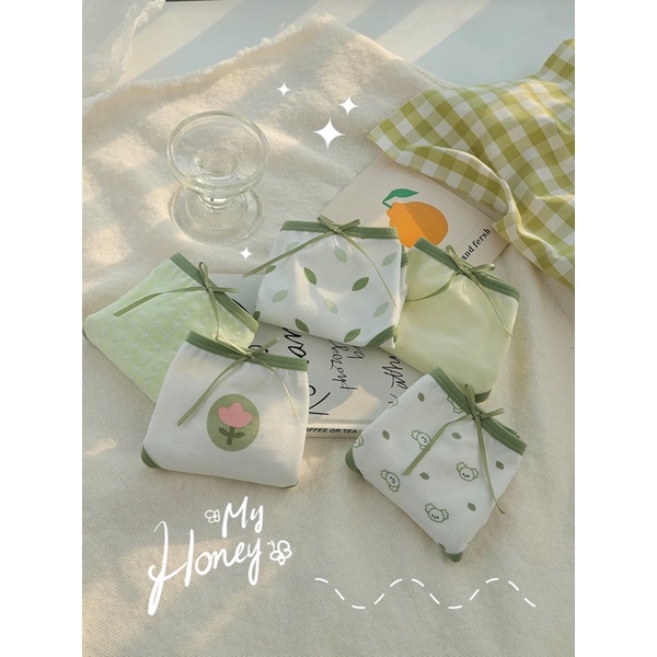 Quần Lót Nữ Cotton Xanh Lưng Vừa Thoáng Khí Thoải Mái Cho Nữ 299