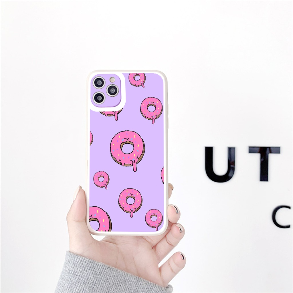 Ốp iphone - Ốp lưng iphone cạnh vuông viền camera Bánh ngọt dành cho ip 6 đến 14promax - ng064
