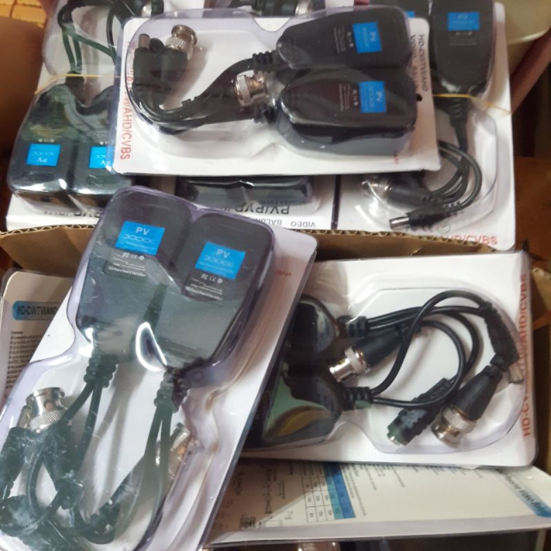 Video balun kèm nguồn loại tốt.Dùng cáp mạng LAN.