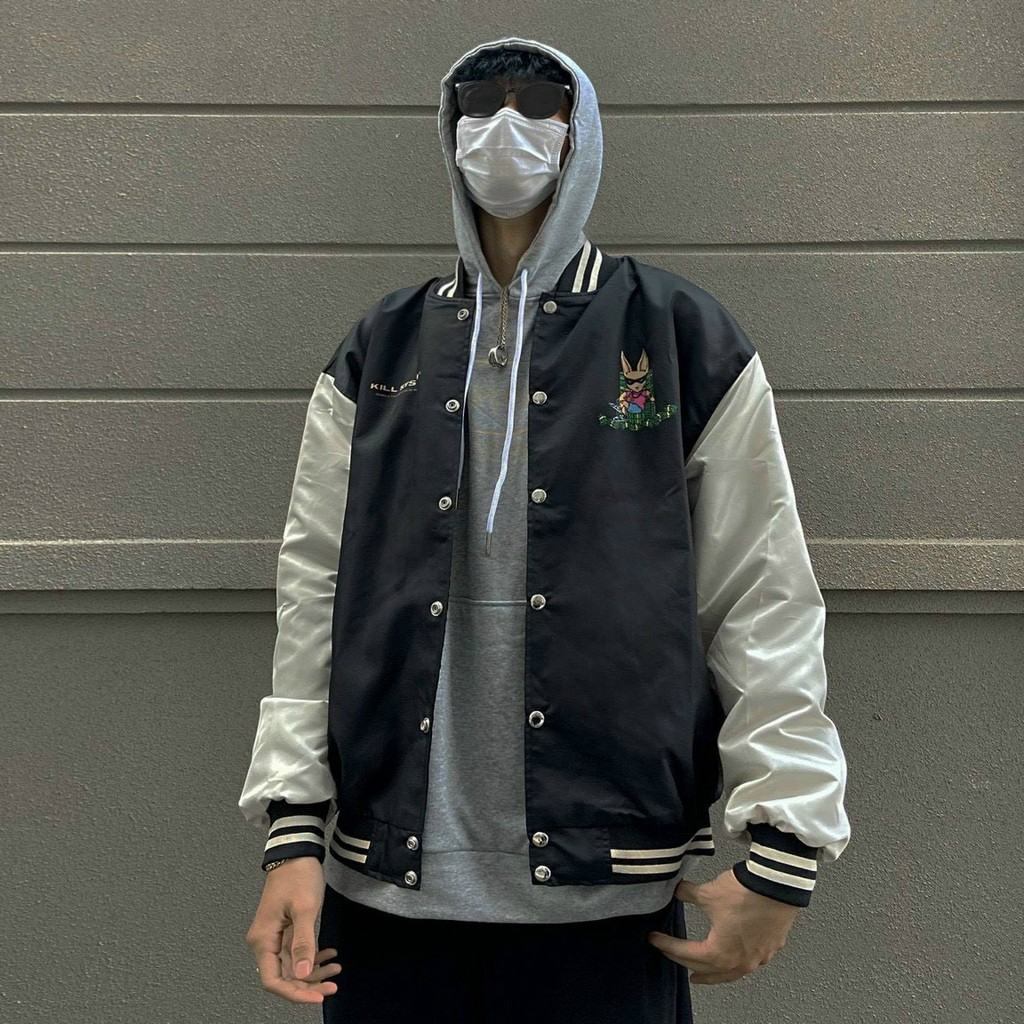 &lt;HOT&gt; Áo khoác dù bomber nam nữ unisex form rộng vải 2 lớp chất xịn, dày dặn, y ảnh phong cách hàn quốc (chotien)