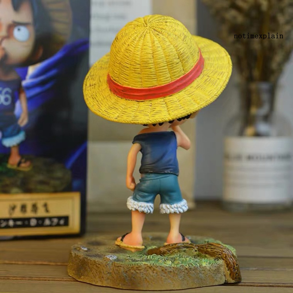 NTP Figure Model Anime One Piece Childhood Luffy Action Cartoon PVC Simulation Miniature Model Toy for Children