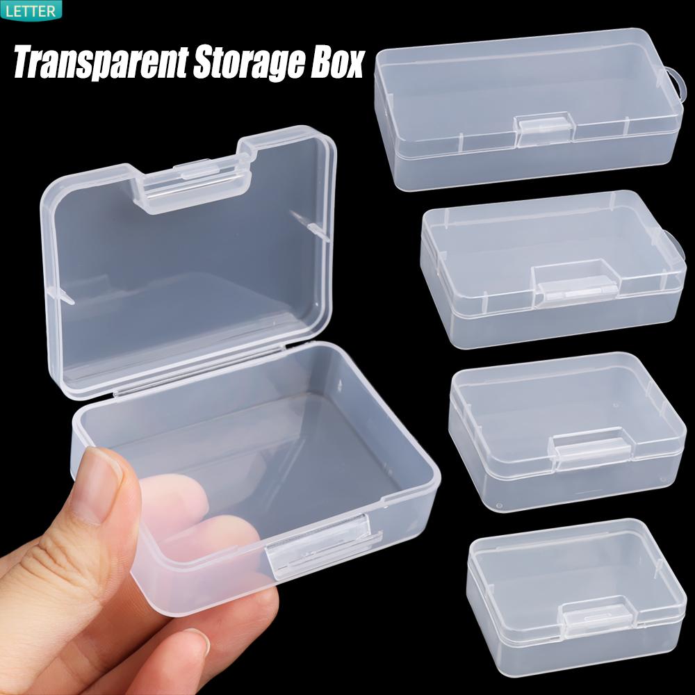 Hộp đựng thuốc vật dụng nhỏ dáng vuông bằng nhựa trong suốt 4 kích thước tùy chọn