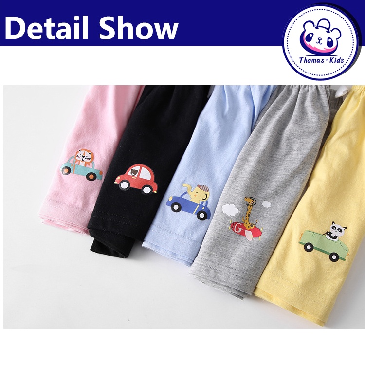 Quần Short Thể Thao Cotton Mỏng Thoải Mái Nhiều Màu Sắc Cho Bé 2-7 Tuổi
