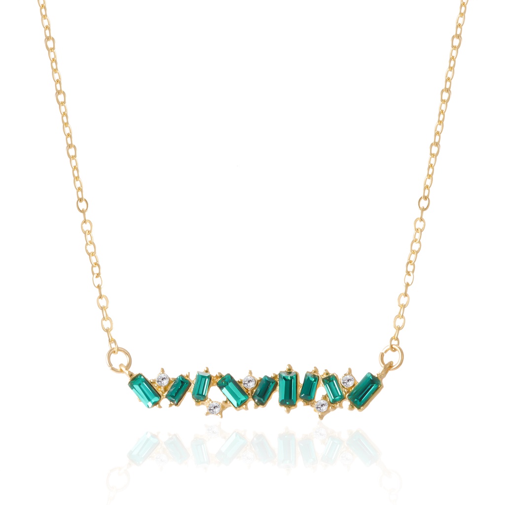 Vòng cổ Mặt Đá Xanh Lá Thời Trang Cho Nữ