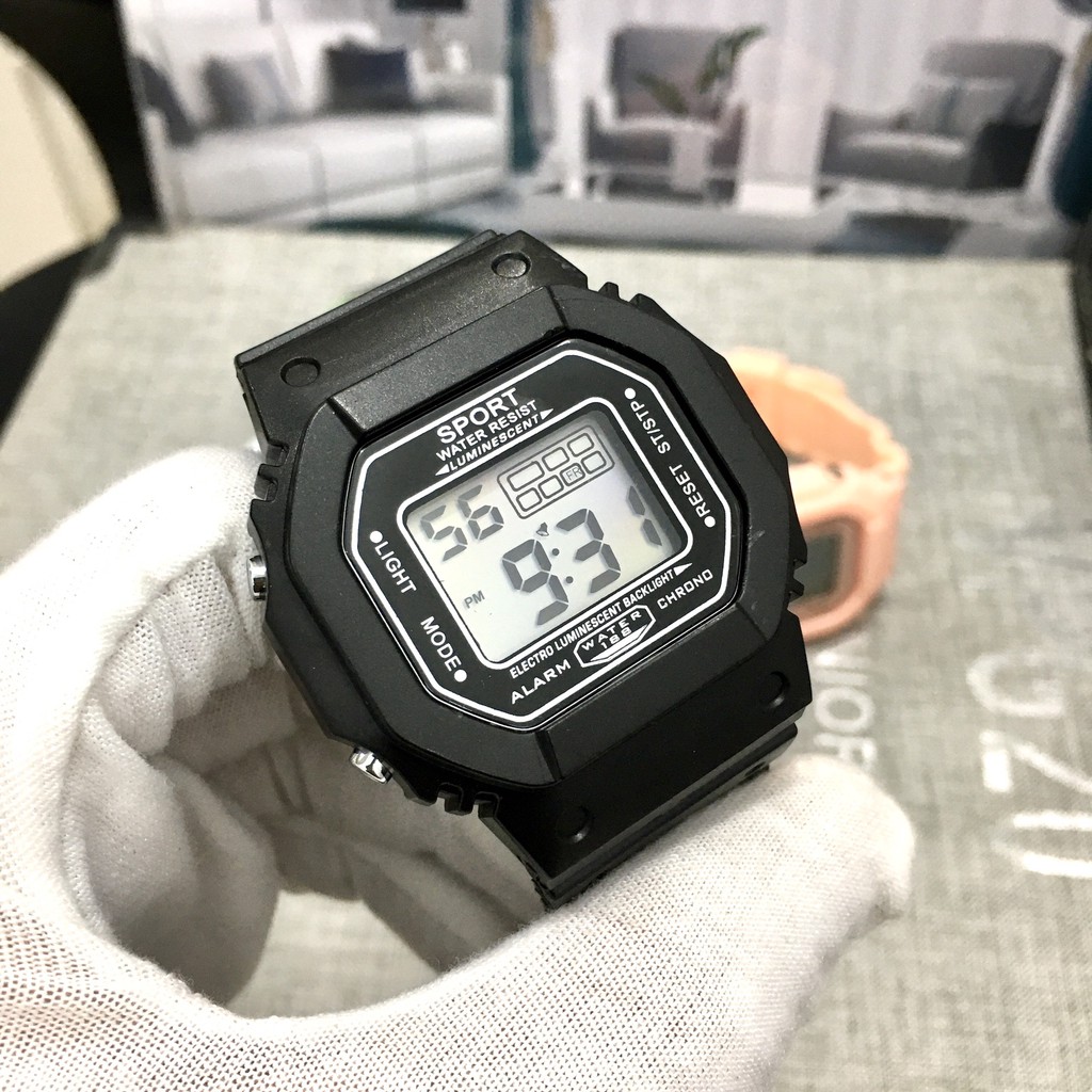 Đồng hồ thể thao unisex, máy điện tử, chống nước tốt, dây cao su thơm, phù hợp cho mọi lứa tuổi | BigBuy360 - bigbuy360.vn