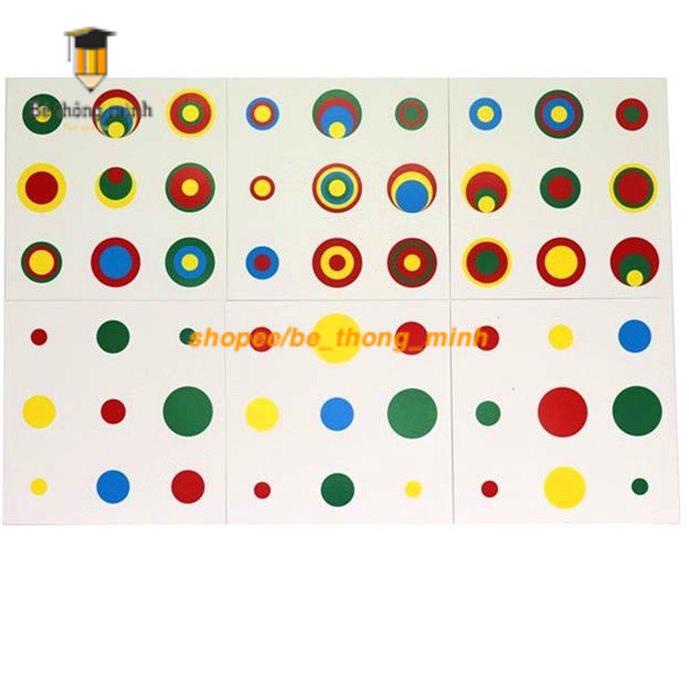 Combo 2 MÓN trụ có núm và không núm size nhỏ cho bé học tại nhà - Giáo cụ Montessori
