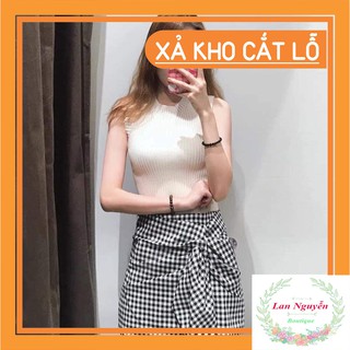Bán sỉ chân váy kẻ buộc nơ cho nữ