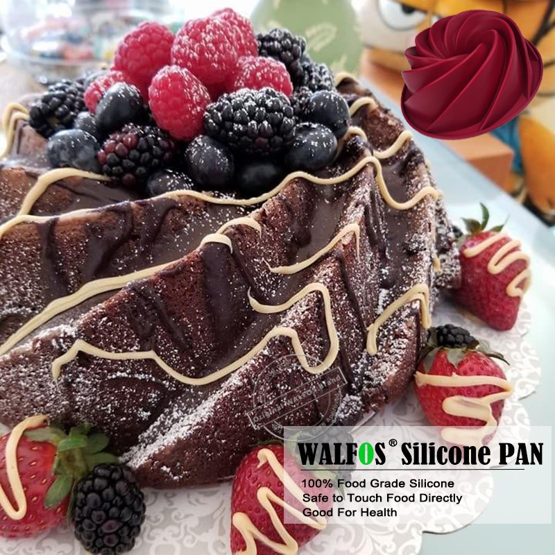 Silicone Swirl Walfos Fancy Bánh Khuôn có 3 màu sắc để lựa chọn