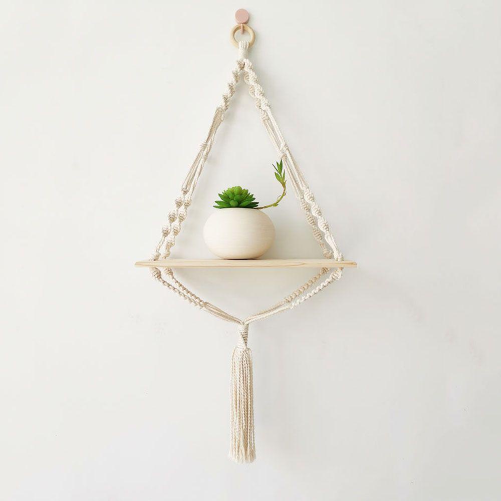Giá Đỡ Chậu Cây Dây Thừng Cotton Bện Treo Tường Trang Trí Nhà Cửa