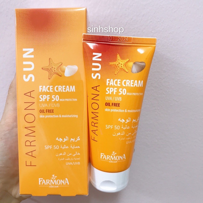 (đủ bill) Kem Chống Nắng Farmona Sun Face Cream Cho Da Dầu Mụn 50ml Spf50 hàng balan