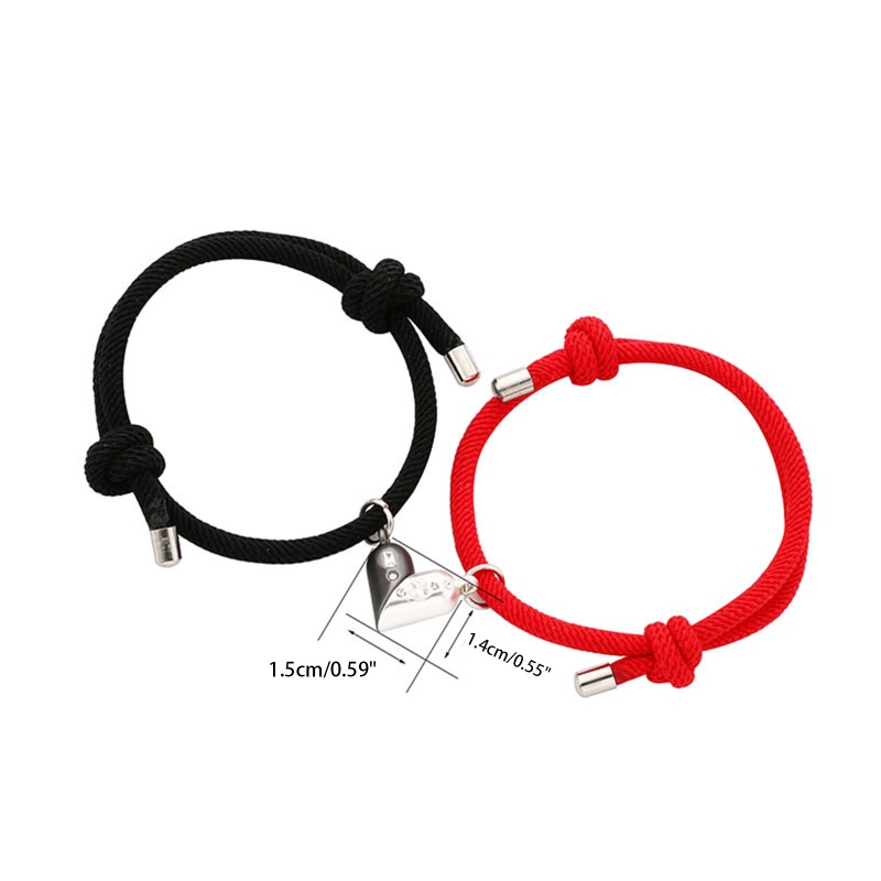 Vòng Đeo Tay Cặp Đôi Bện Dây Đính Hạt Thời Trang