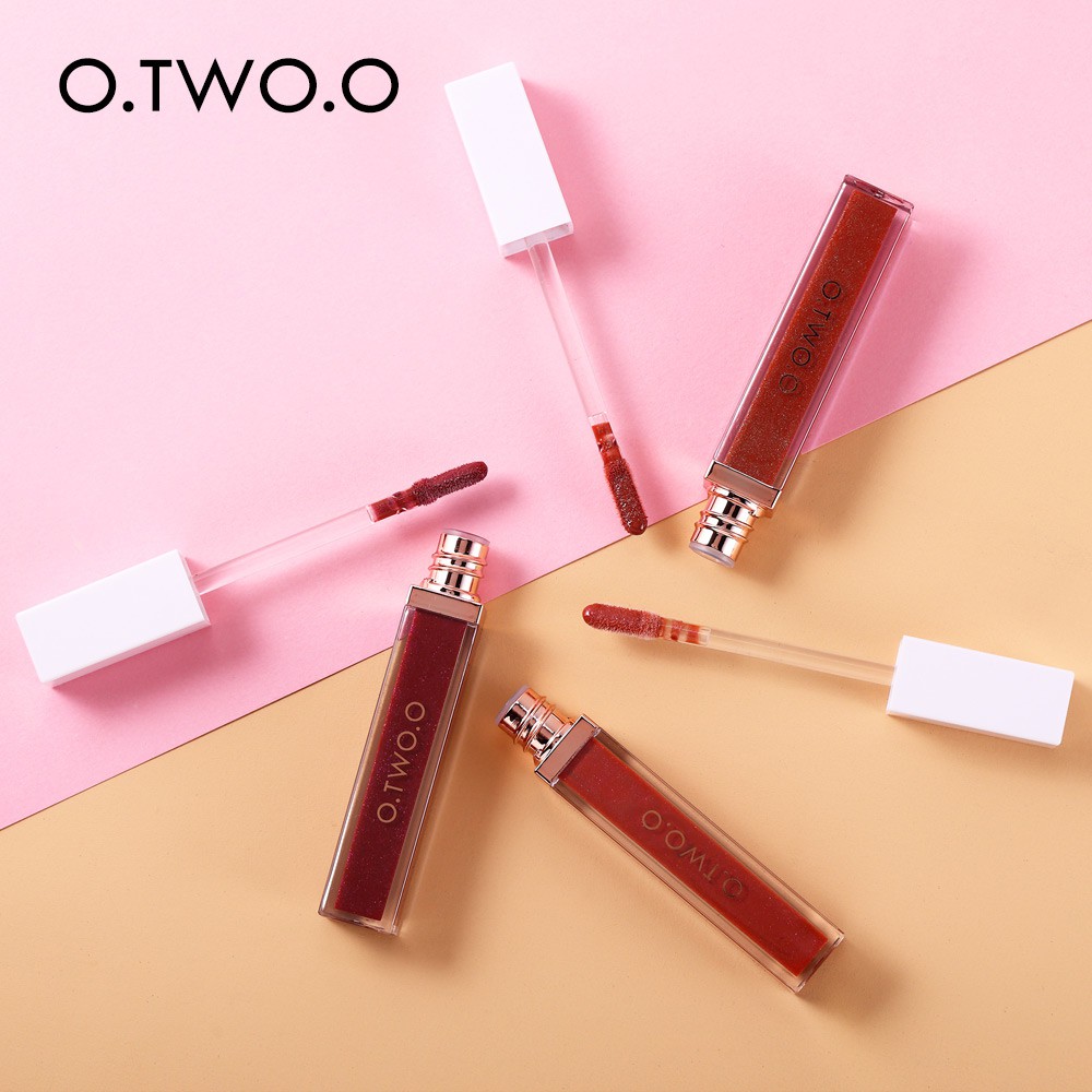 ⏩ O.TWO.O 7 Colors Natural Long-Lasting Moisturizing Lip Gloss Starry Sky Glass Water Light Lip Glaze 【Luun】