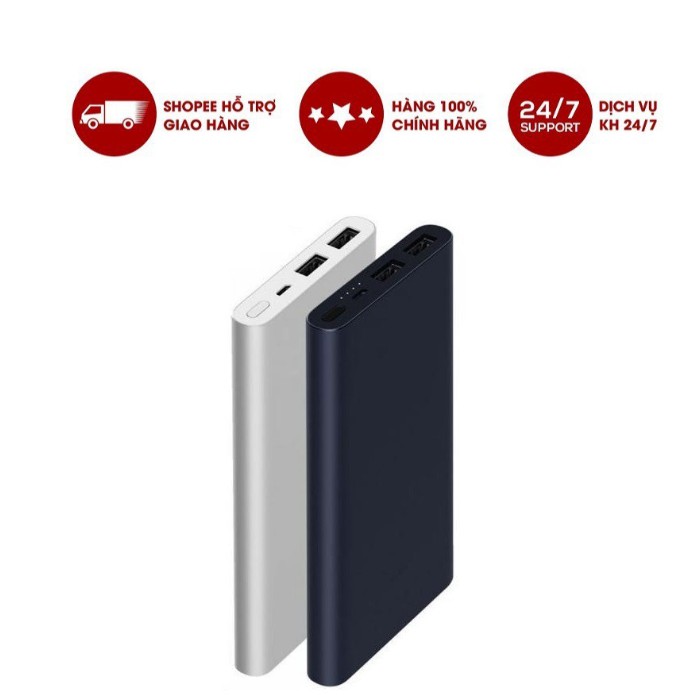 Pin Dự Phòng 10000mAh Gen2s Bản Sạc Nhanh 2019 - BH 3 Tháng - Pin Dự Phong Xiao Mi Gen 2s 10.000mAh Sạc Nhanh