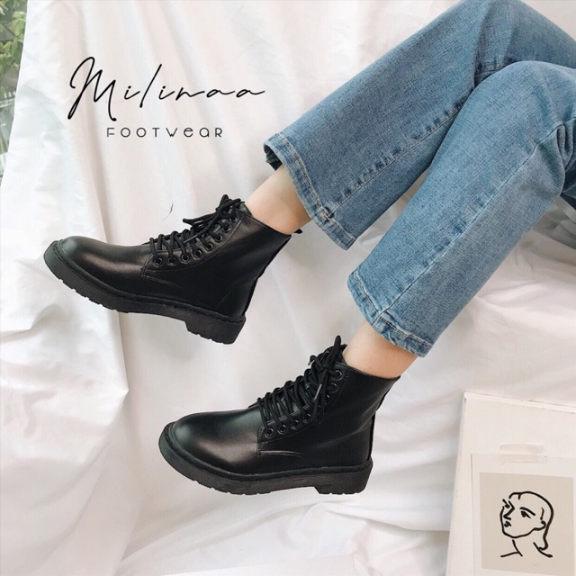 BOOTS DA MỀM CỘT DÂY CAO CỔ VIỆT NAM XUẤT KHẨU
