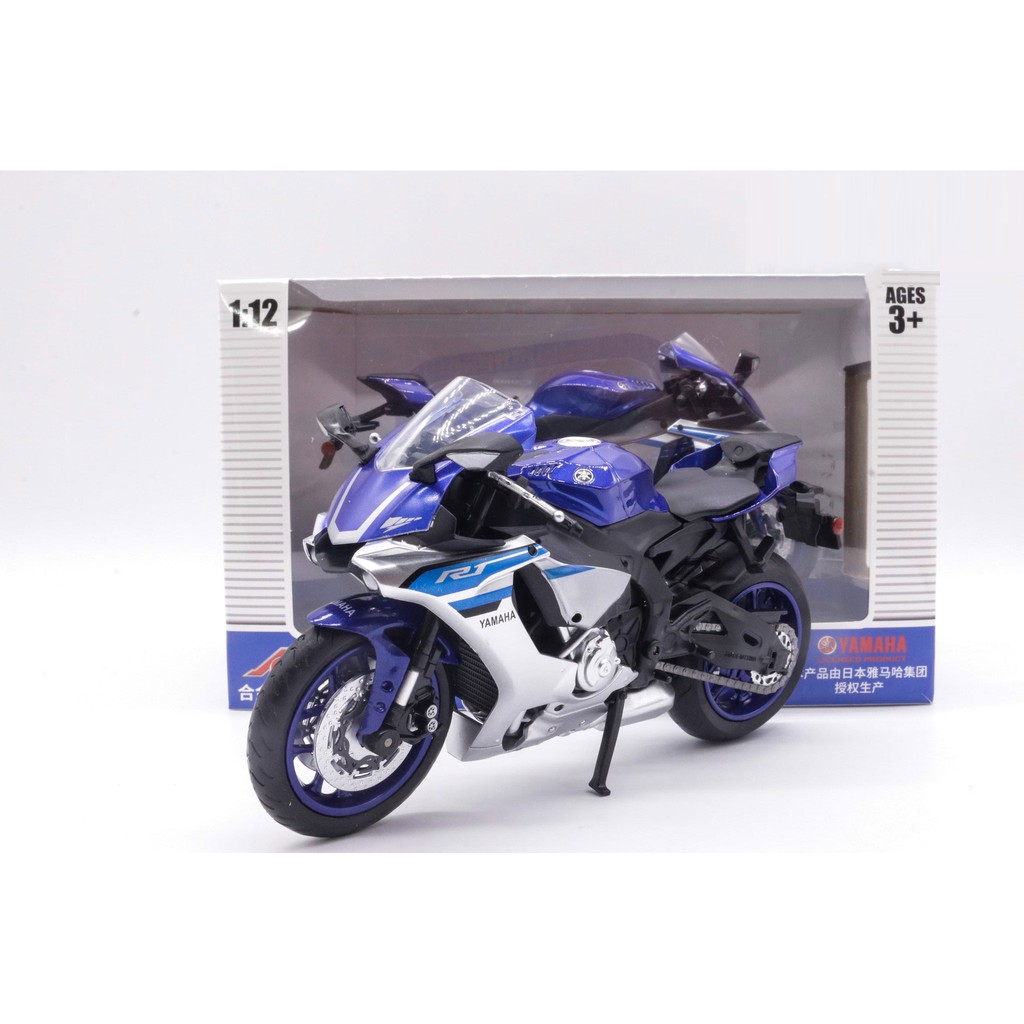 XE MÔ HÌNH MOTO Siêu xe YAMAHA YZF-R1 | MSZ tỷ lệ 1:12 màu Xanh