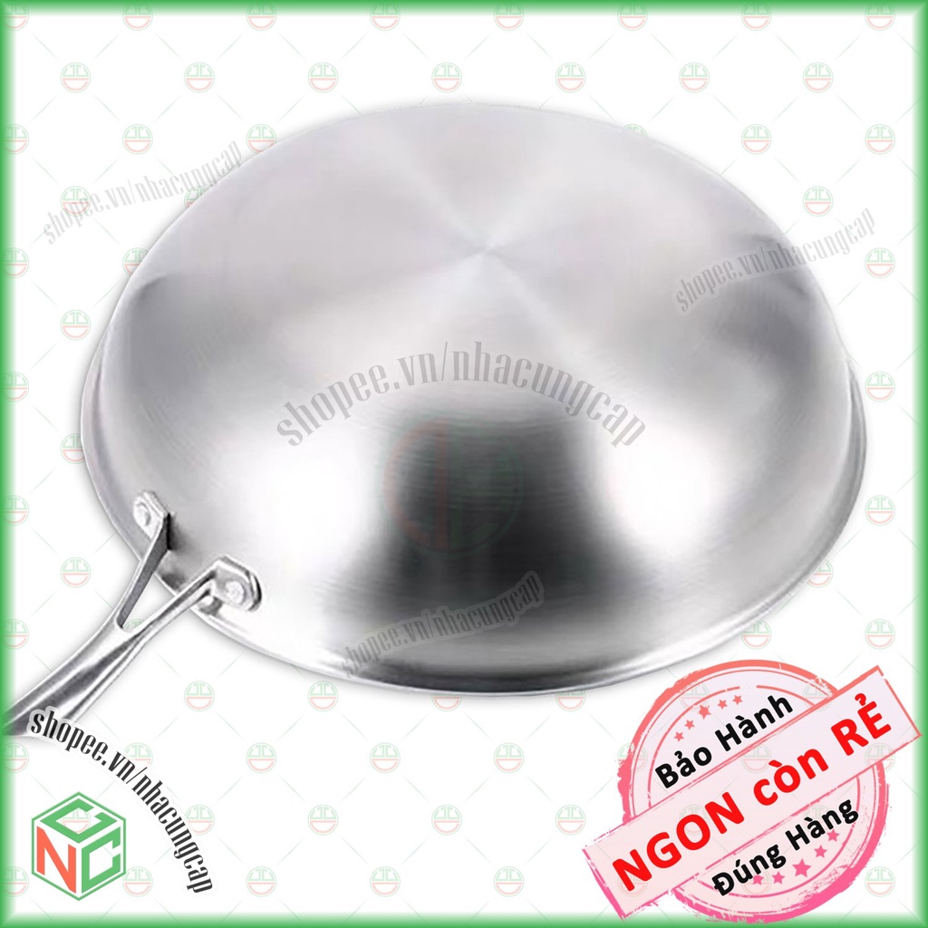 [KhoNCC] Chảo Inox Vân Tổ Ong 32cm Sâu Lòng 9cm Cực Kỳ Chắc Chắn - NLVQ-4713-CHAO