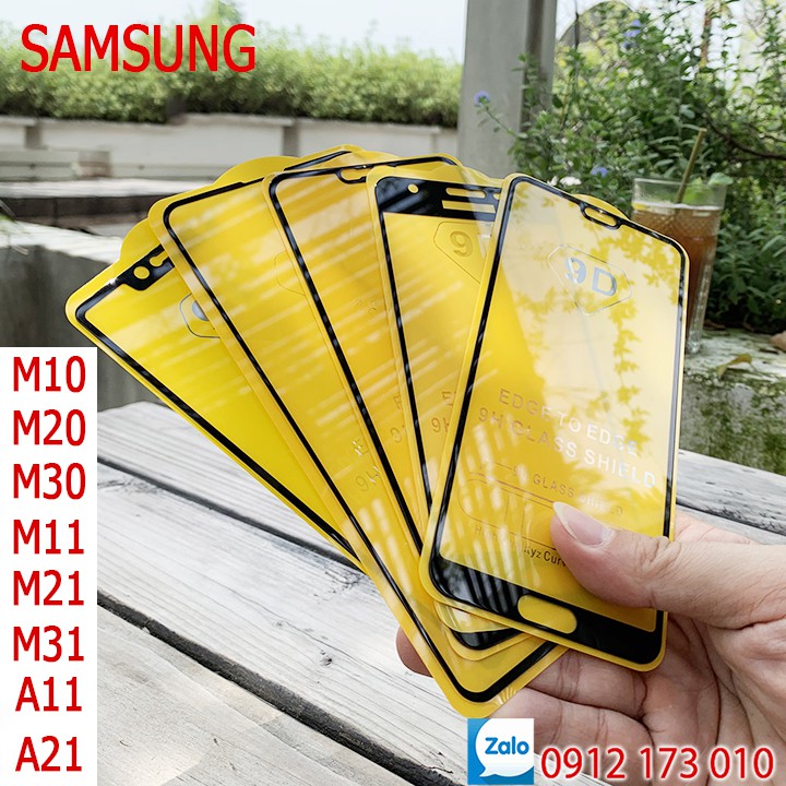 [BỘ 3 KÍNH] Kính cường lực Samsung Galaxy Full màn hình - 9D - TẤT CẢ CÁC DÒNG - M10S, M20S, M30S, M40, M50, M11, M21...
