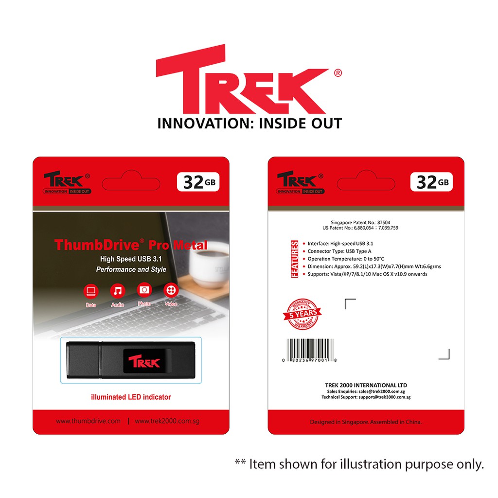 TREK USB 3.1 Thumbdrive ™ TD Pro Metal Flash Drive - 32GB / 64GB / 128GB | BigBuy360 - bigbuy360.vn