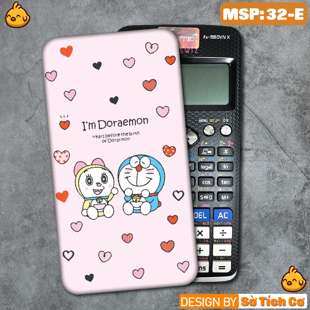 Miếng decal dán máy tính fx-570, fx-580, fx-880, Casio, Vinacal,... hình Đô Rê Moon MSP: 32