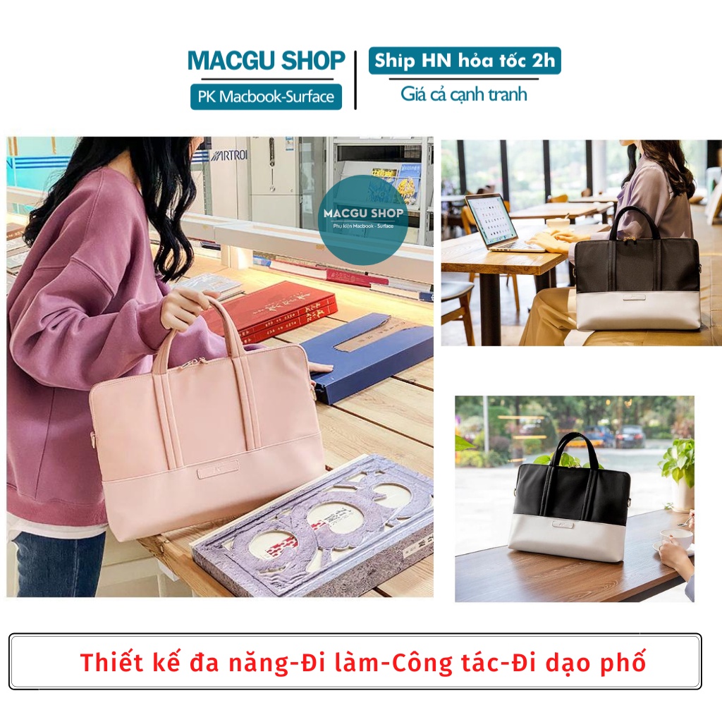 Túi xách laptop, macbook cao cấp 13inch, 14inch, 15.6inch, 16inch. Túi chống sốc macbook, laptop thời trang cho nữ-Mẫu 1