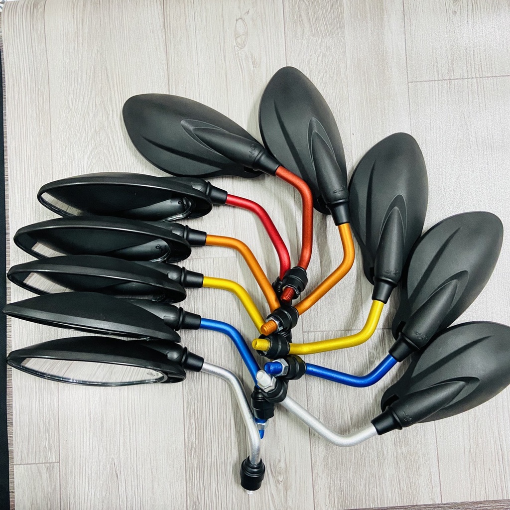 Gương chiếu hậu Yaz chân nhôm 10 ly răng thuận - 1 cặp trái phải