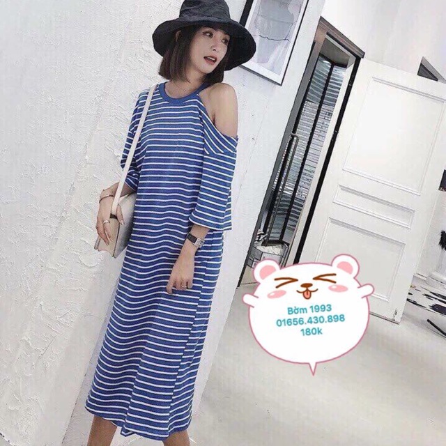 Đầm suông rớt vai😊