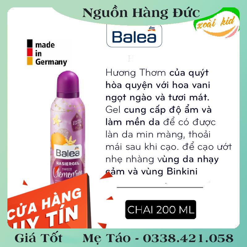 Bộ Bọt/Gel cạo lông Balea của Đức - Date mới Đủ Bill