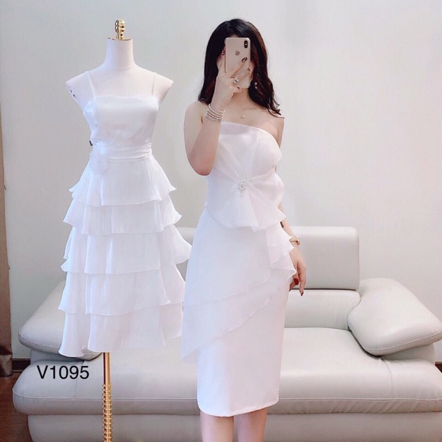 Váy trắng dự tiệc