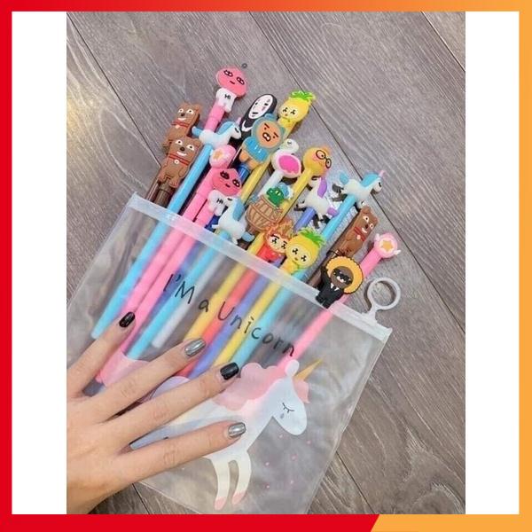 SET 20 cây bút bi cute hình đầu thú siêu dễ thương