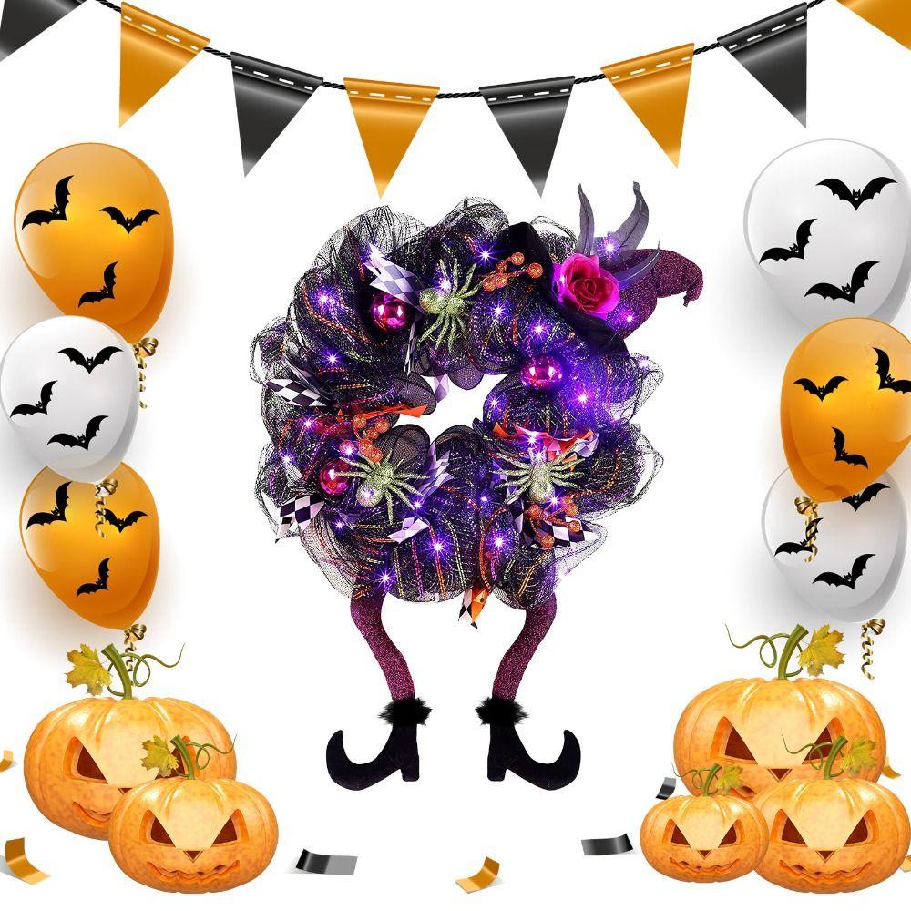 YIYU 1 Vòng Hoa Treo Chân Phù Thủy Trang Trí Nhà Cửa