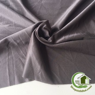 Vải thun poly 2 da co giãn 4 chiều khổ lớn - vải may khẩu trang 3d, may quần áo [ 1m x khổ 2,15m ] - màu nâu đậm