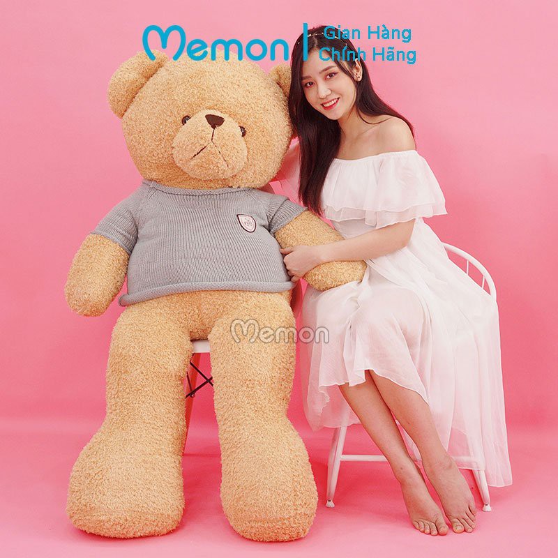 [Mã LIFEM1 giảm 50k đơn 99k] Gấu Bông Teddy Head Tales Size Khổng Lồ Nhồi Gòn Cao Cấp Memon