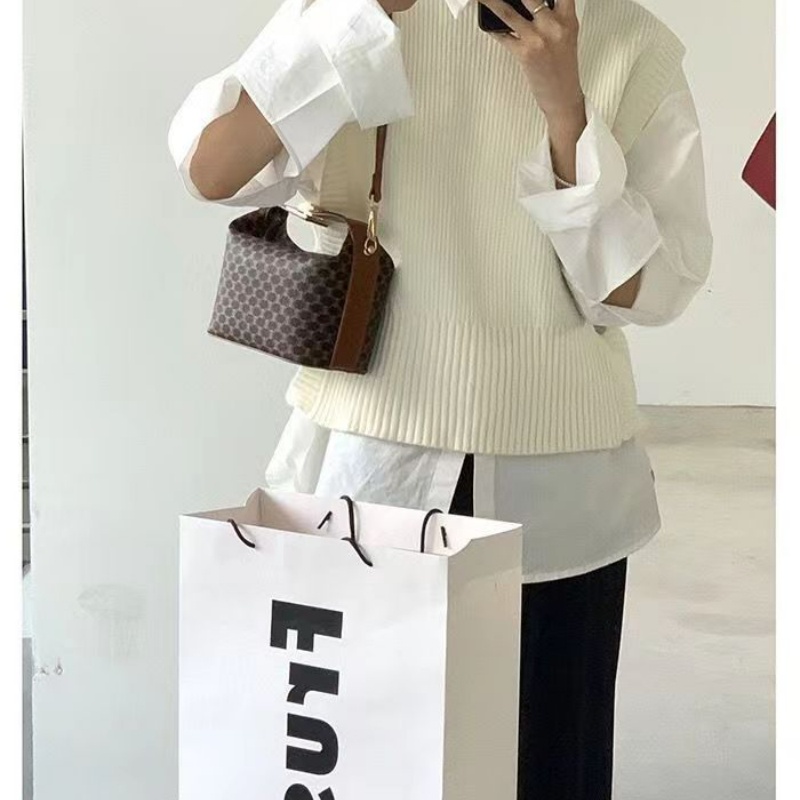 Túi Đựng Hộp Cơm Trưa Một Bên Vai Họa Tiết Hoa Cổ Điển Cầm Tay Dễ Phối Đồ