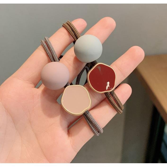 Dây Buộc Tóc Co Dãn Màu Trơn Xinh Xắn Cho Nữ C42