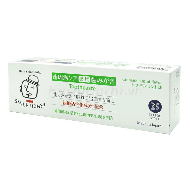 Kem đánh răng Zettoc vị quế bạc hà 120g - Hachi Hachi Japan Shop