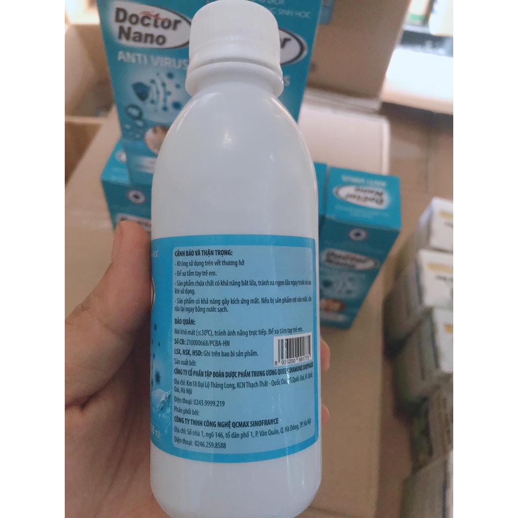 Nước Súc Miệng Họng Sinh Học Doctor Nano Anti Virus giúp kháng khuẩn, sát khuẩn - Chai 250ml