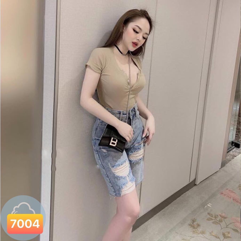 quần jean lửng rách 2 bên xinh siêu hot hit