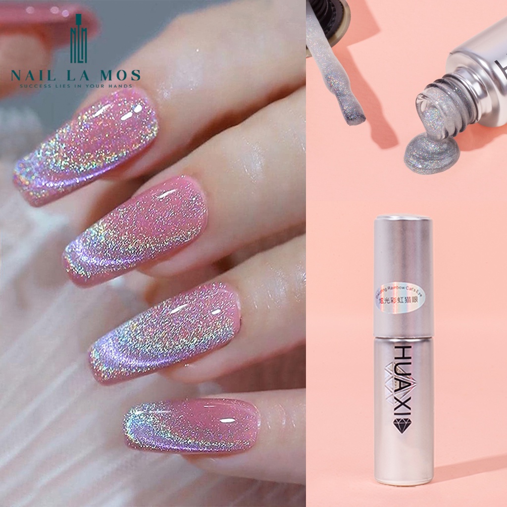 Top mắt mèo kim cương Huaxi 9D chính hãng  - sơn gel mắt mèo kim cương Huaxi lấp lánh sang chảnh