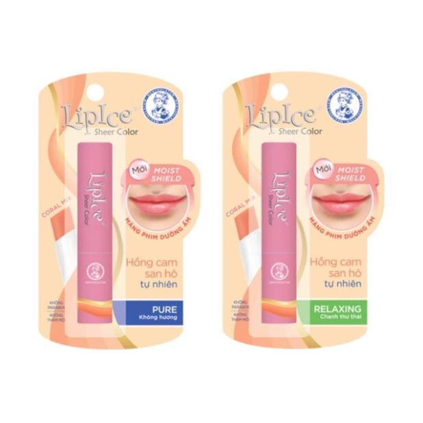 💄Son Dưỡng Có Màu Hồng Cam San Hô LipIce Sheer Color 2,4g *