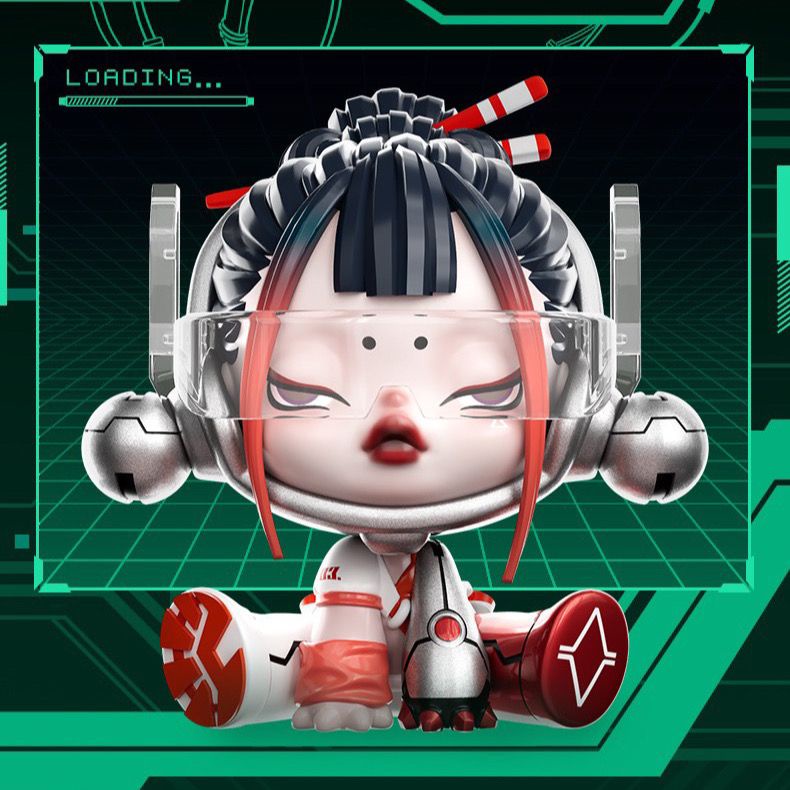 ❤Genuine❤SKULLPANDA Sê -ri Thành phố đêm POPMART Hộp mù Quà tặng Con búp bê Người mẫu Đồ chơi