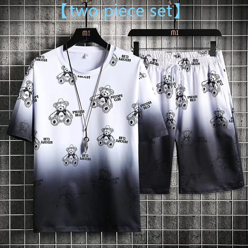 Áo Thun Tay Ngắn Dáng Rộng In Họa Tiết Thời Trang Mùa Hè Phong Cách Hàn Quốc Cho Nam Size M-5XL