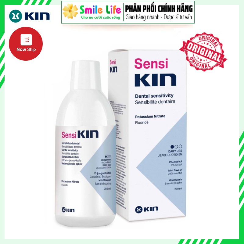 SMILE LIFE | Nước Súc Miệng Ê Buốt - SensiKin ® 250 ml - CHO RĂNG NHẠY CẢM, Ê BUỐT