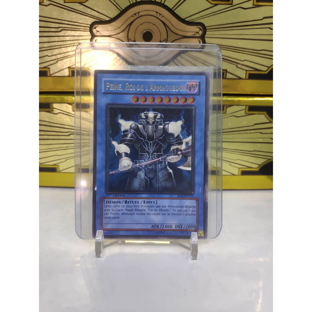 [ Dưa Hấu Yugioh ] Lá bài thẻ bài Demise King of Armageddon - Ultimate Rare 1st Edition - Tặng bọc bài nhựa bảo quản