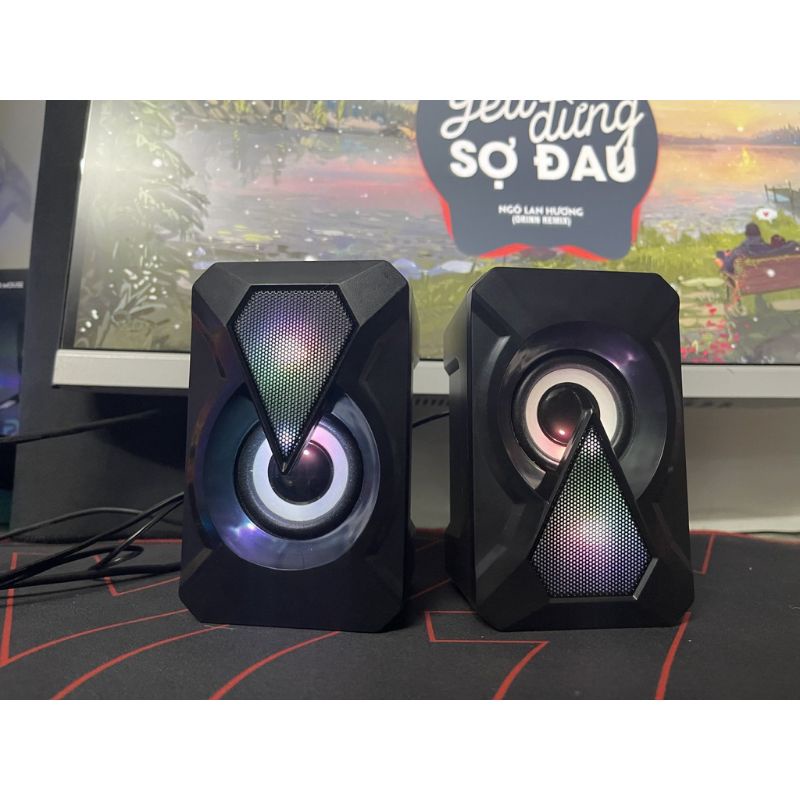 Bộ Loa Vi Tính 1047 Cao Cap Loa Máy Tính PC Laptop Mini Đèn Led Đổi Màu Cực Chất