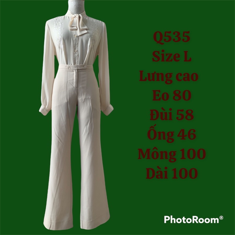 Quần tây nữ Q535 ống loe size lớn 2hand Hàn si ảnh thật