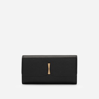 Vascara Ví Cầm Tay Da Vân Nổi Đính Kim Loại Dáng Dài  WAL 0210 Màu Đen