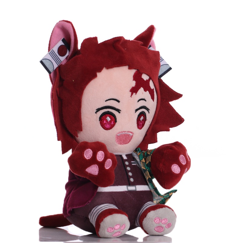 Búp Bê Nhồi Bông Hình Nhân Vật Neko Tanjirou Nezuko Zenitsu Giyuu 20cm Trang Trí Nhà Cửa