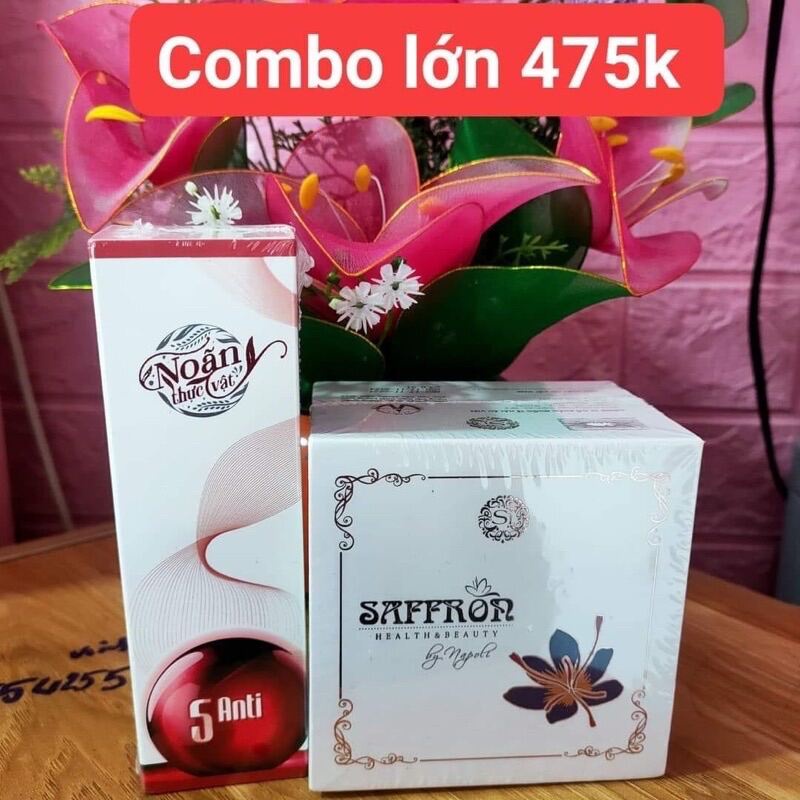 Combo(20g) Ngừa Nám Trắng DaKem Nám Saffron+Serum Noãn Thực Vật Hải Âu Việt