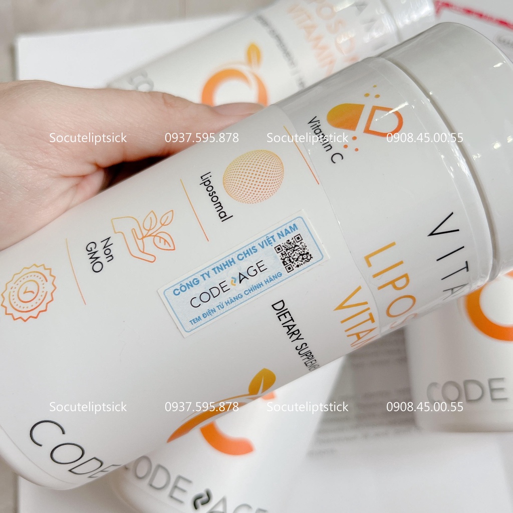 Viên Uống Liposomal Vitamin C CodeAge 180 viên hàng chính hãng