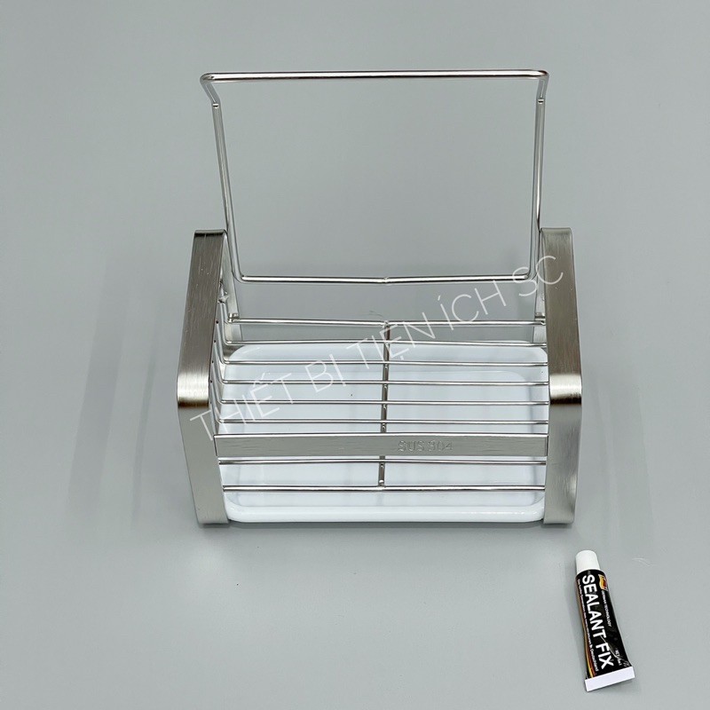 Kệ Đựng Đồ Rửa Chén , Khay Đựng Chai Dầu Rửa Bát  INOX SUS304 Chính Hãng SHINRAI